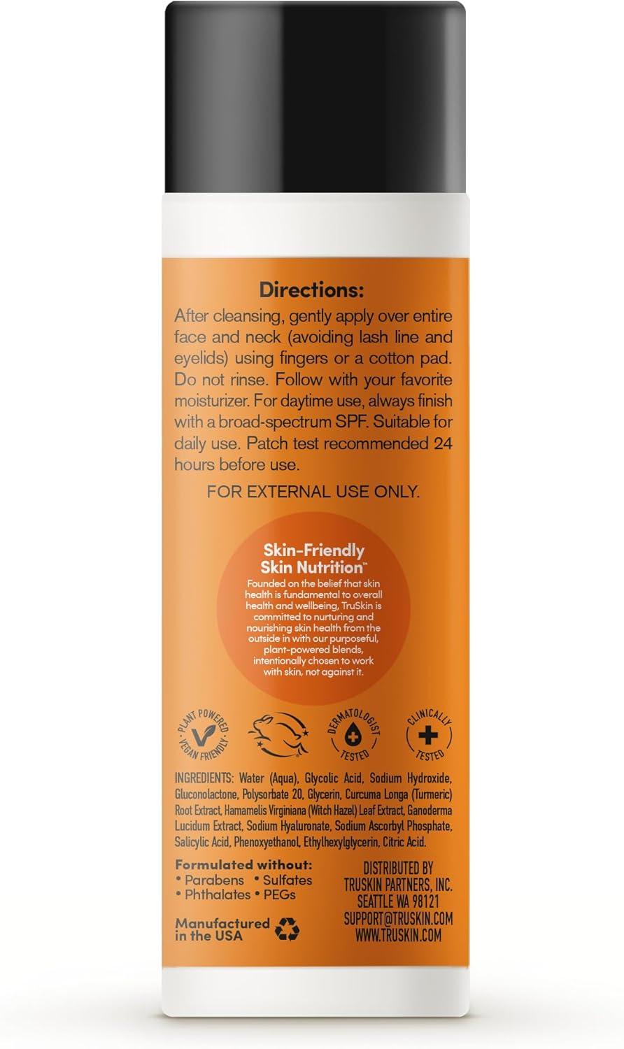 image:imageTruSkin BHA Liquid Exfoliant amp Toner PHA AHA BHA Gentle Exfoliator with Salicylic amp Glycolic Acid Vitamin C Improve Appearance of Tone amp Texture Unclog amp Minimize Look of Pores 42 fl oz