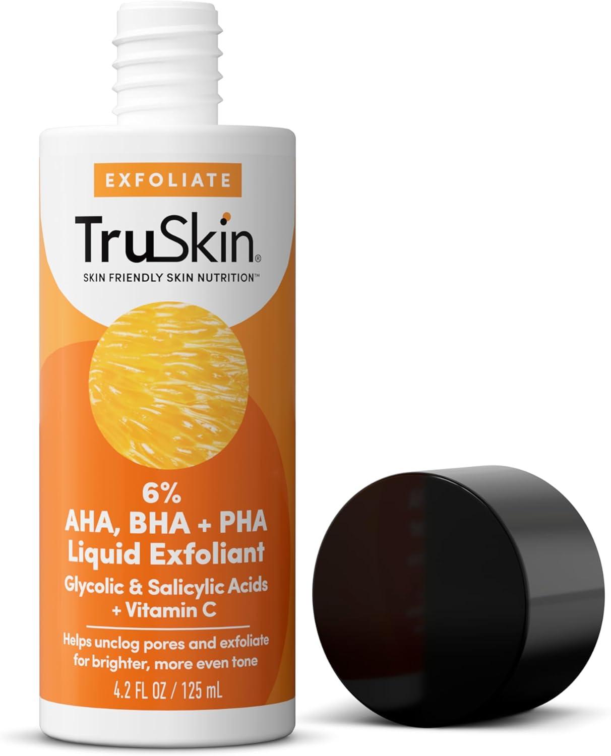 image:imageTruSkin BHA Liquid Exfoliant amp Toner PHA AHA BHA Gentle Exfoliator with Salicylic amp Glycolic Acid Vitamin C Improve Appearance of Tone amp Texture Unclog amp Minimize Look of Pores 42 fl oz