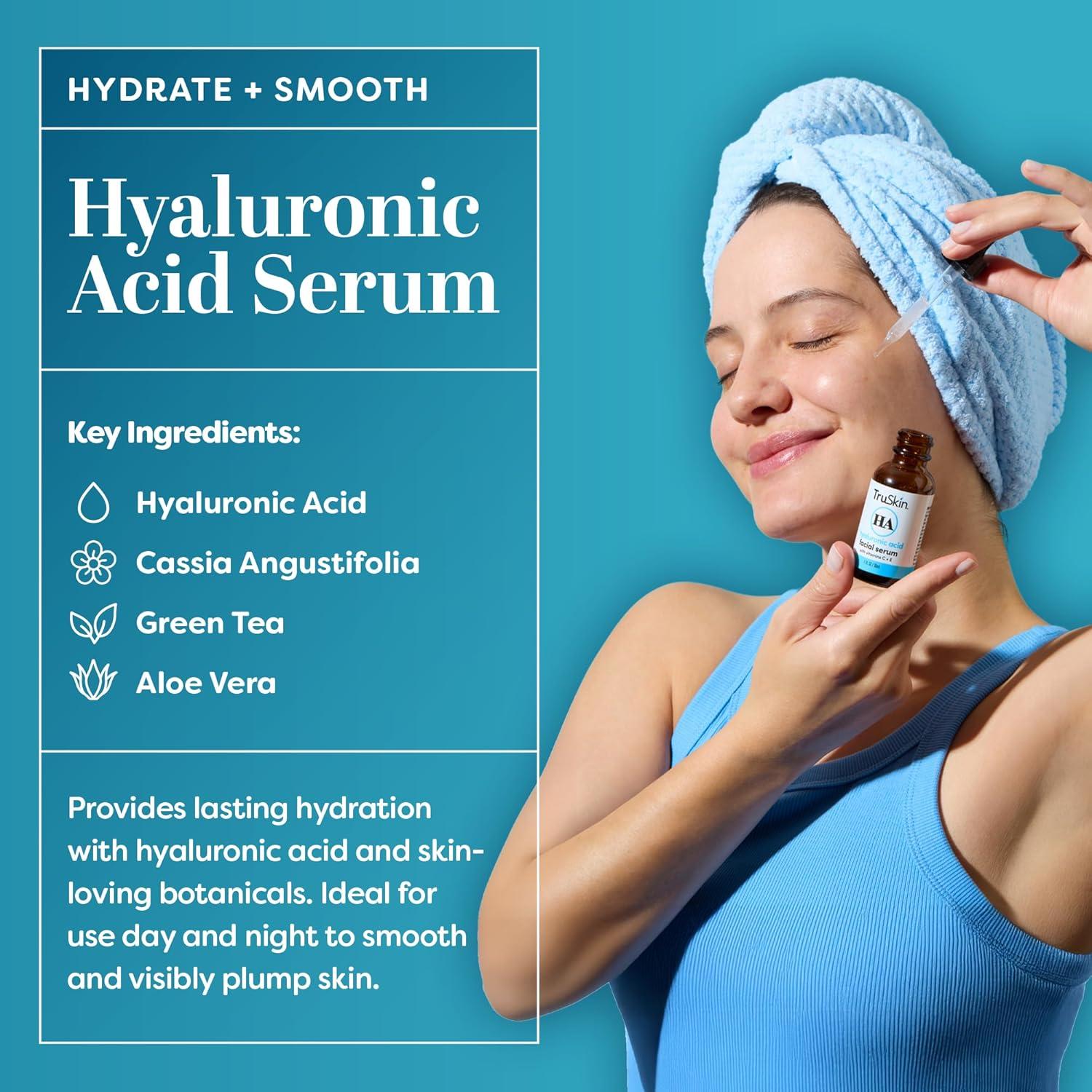 image:imageTruSkin Face Serum Trio Vitamin C Retinol amp Hyaluronic Acid AntiAging Serums for Face AM PM amp AllDay Skincare Routine Brightening Smoothing amp Hydrating Facial Serums 1 fl oz Each