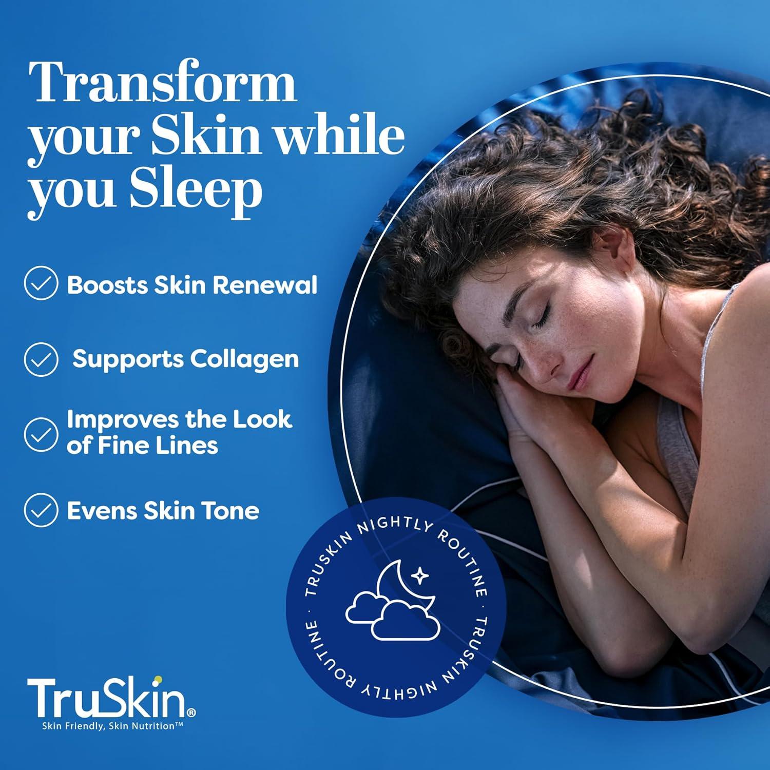 image:imageTruSkin Retinol Serum for Face Gentle Skin Friendly AntiAging Retinoid with Hyaluronic Acid Cica amp Vitamin E Retinol Facial Serum for SmootherLooking Skin amp Improved Texture 2 Fl Oz2 Fl Oz Pack of 1