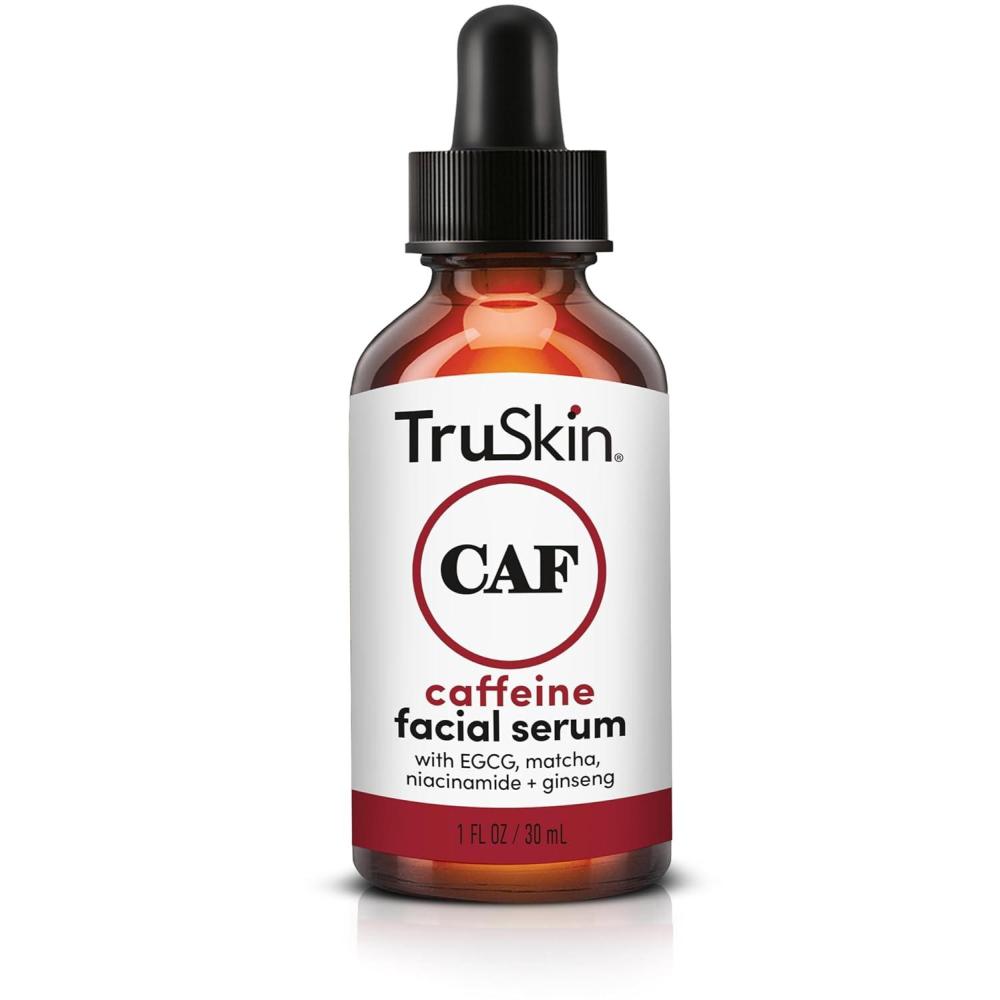 image:imageTruSkin Caffeine Face amp Eye Serum Energizing 5 Caffeine Serum with EGCG Niacinamide Matcha and Ginseng Improve Look of Under Eye Dark Circles and Puffiness 1 fl oz