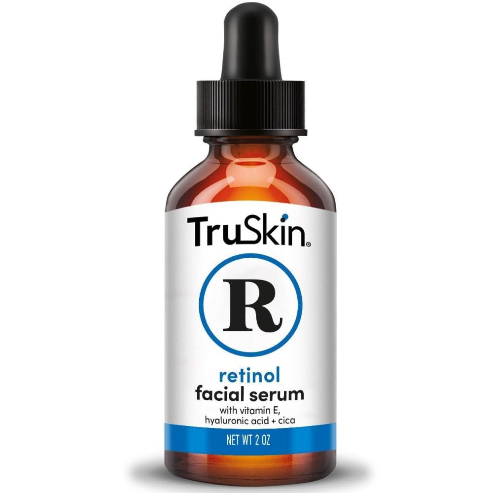 image:imageTruSkin Retinol Serum for Face Gentle Skin Friendly AntiAging Retinoid with Hyaluronic Acid Cica amp Vitamin E Retinol Facial Serum for SmootherLooking Skin amp Improved Texture 2 Fl Oz2 Fl Oz Pack of 1