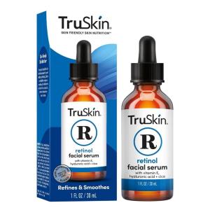 TruSkin Retinol Serum for Face – Gentle, Skin Friendly Anti-Aging Retinoid with Hyaluronic Acid, Cica & Vitamin E – Retinol Facial Serum for Smoother-Looking Skin & Improved Texture, 2 Fl Oz(1 Fl Oz (Pack of 1))