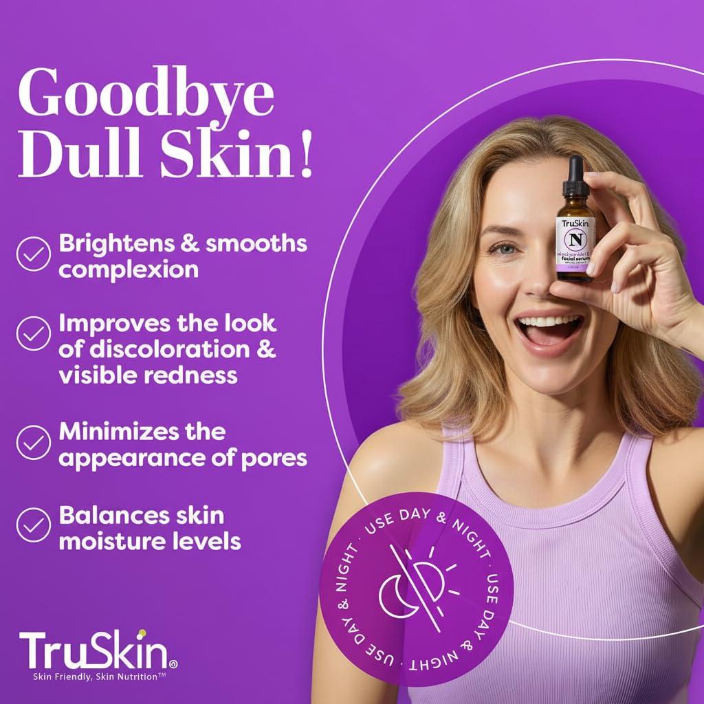 image:imageTruSkin B3 Niacinamide Serum for Face Minimize Appearance of Pores Balance Moisture amp Tone Hydrate amp Soothe with Hyaluronic Acid Vitamin E Aloe amp Avocado Oil 1 fl oz