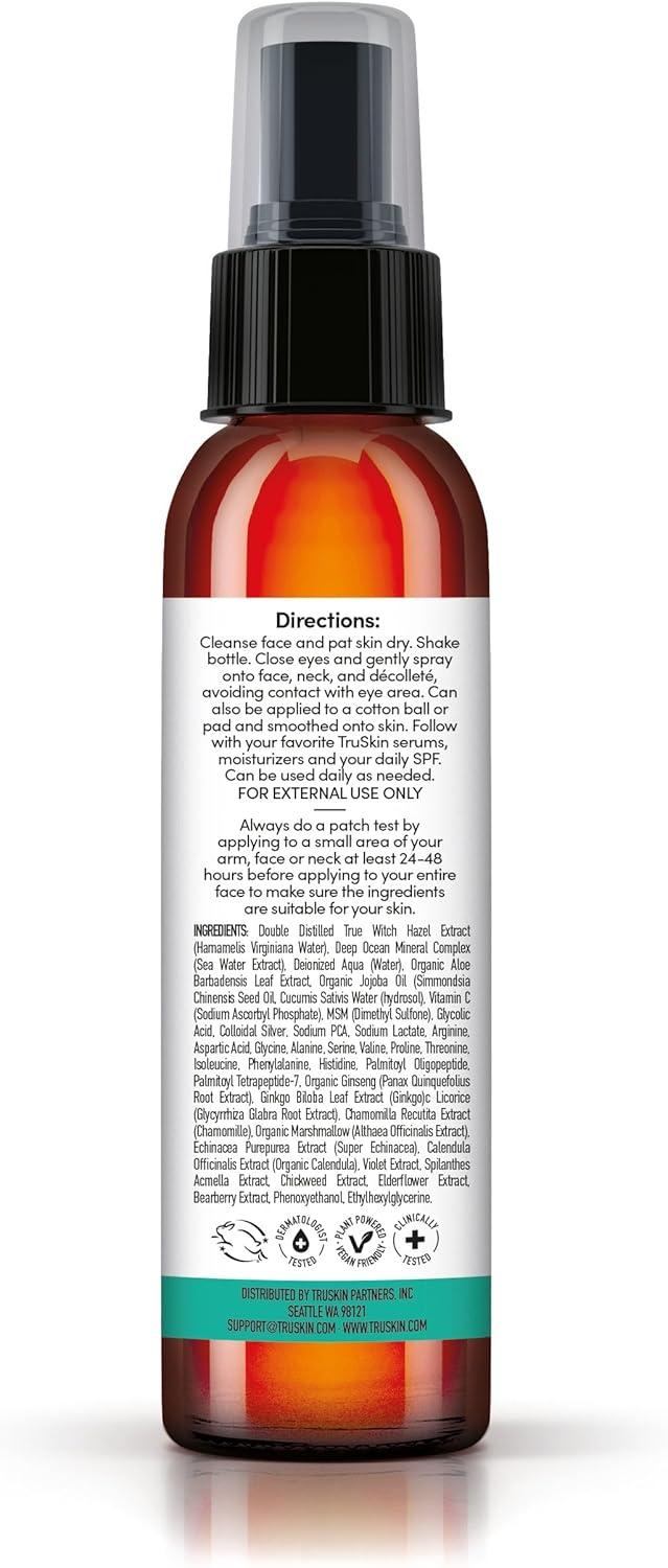 image:imageTruSkin Daily Facial Super Toner for All Skin Types with Glycolic Acid Vitamin C Ocean Minerals and Organic Anti Aging Ingredients 4 fl oz