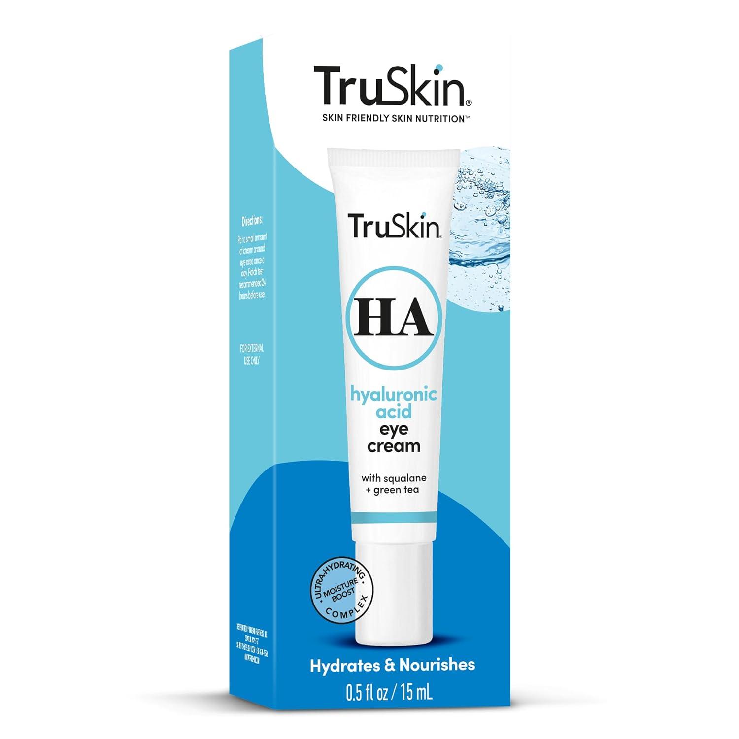 image:imageTruSkin Eye Cream for a Hydrated BrighterLooking Eye Area Improve Appearance of Dark Circles amp Puffiness Hyaluronic Acid Squalane Green Tea Under Eye Cream for Women 05 fl oz