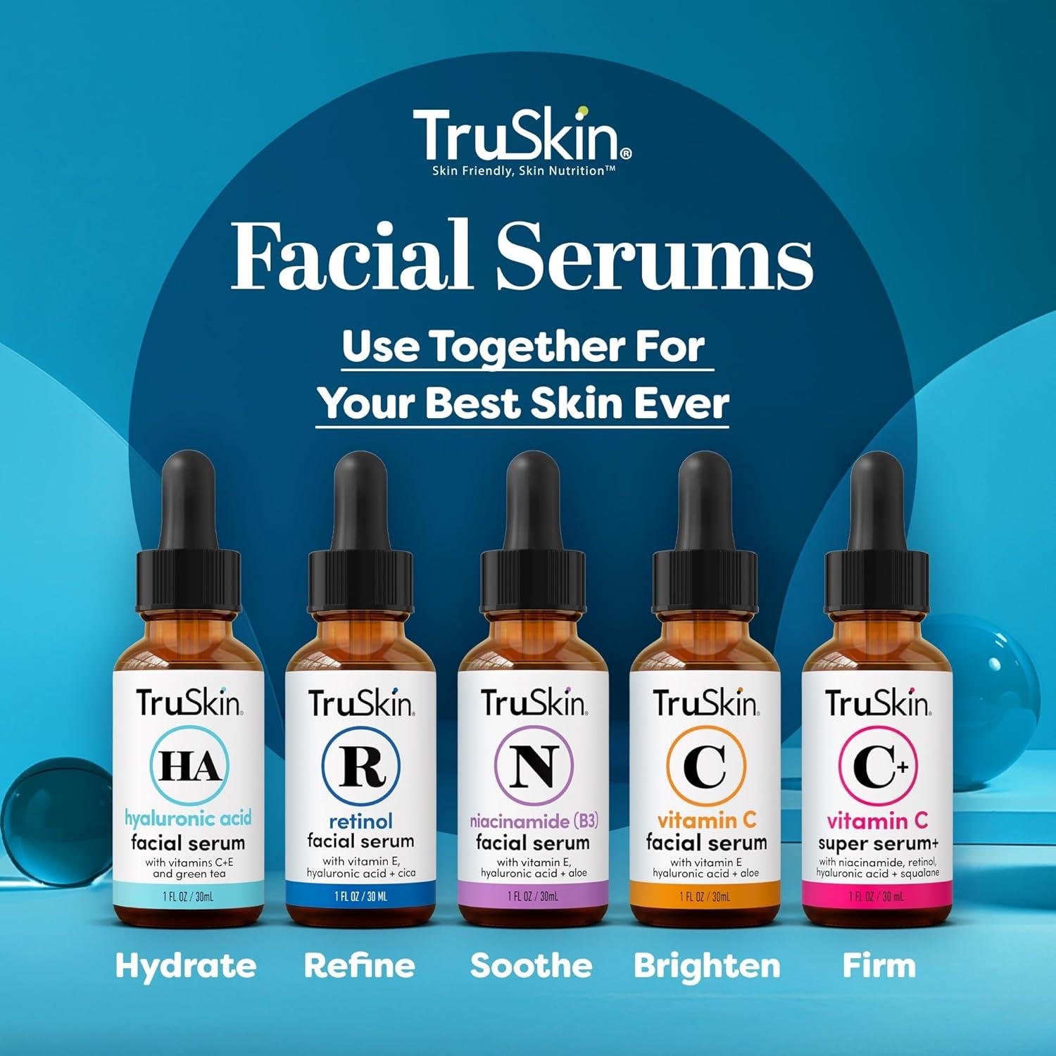 image:imageTruSkin Hyaluronic Acid Serum for Face 7 UltraHydrating Ingredients Moisturizing amp Plumping Facial Serum for Smooth HealthyLooking Skin 2 Fl Oz2 Fl Oz Pack of 1