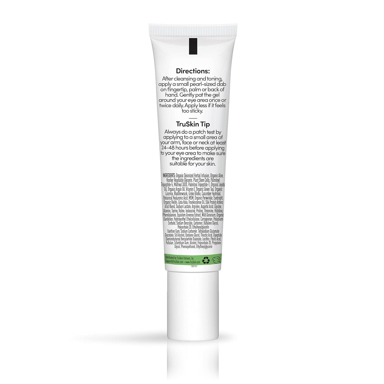 image:imageTruSkin Peptide Eye Gel Improve Look of Dark Circles amp Lines for BrighterLooking Eye Area Under Eye Care with Peptides Plant Stem Cells Hyaluronic Acid Wake Up Tired Eyes 05 fl oz05 Fl Oz Pack of 1