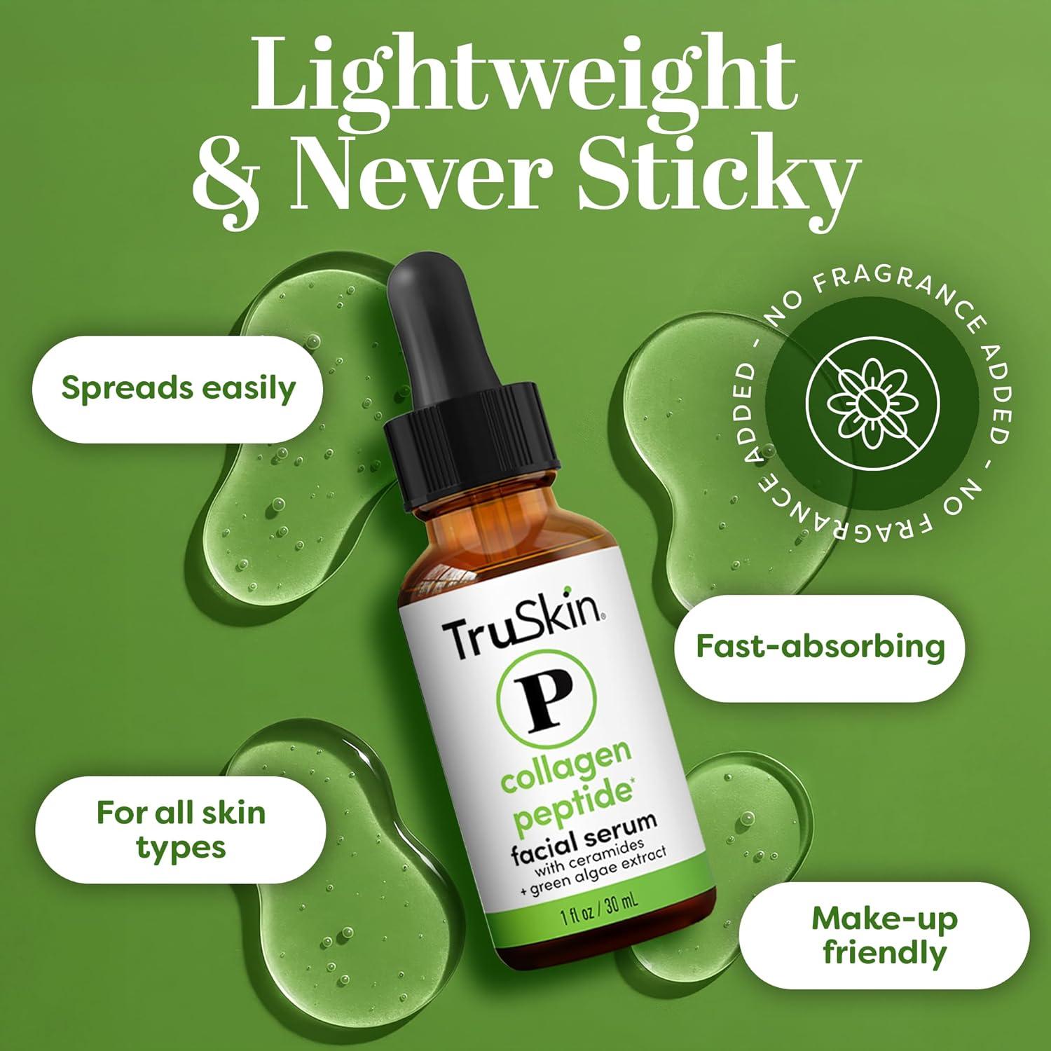image:imageTruSkin Pro Collagen Multi Peptides Serum for Face Anti Aging Face Serum with TriPeptide29 amp Ceramides Support Skins Natural Collagen amp Skin Barrier for FirmerLooking Skin 1 fl Oz