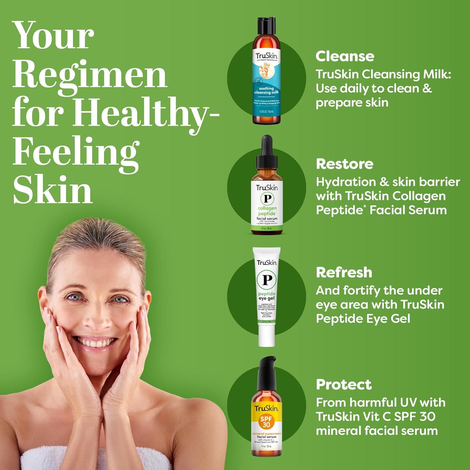 image:imageTruSkin Pro Collagen Multi Peptides Serum for Face Anti Aging Face Serum with TriPeptide29 amp Ceramides Support Skins Natural Collagen amp Skin Barrier for FirmerLooking Skin 1 fl Oz
