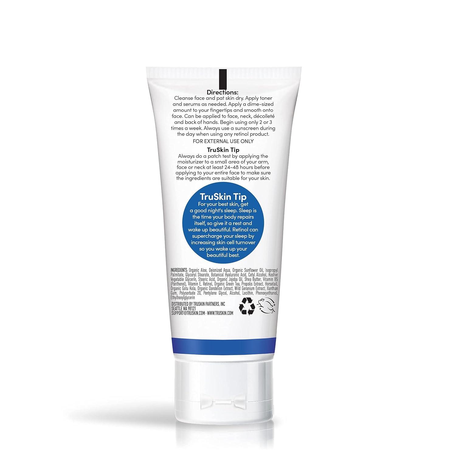 image:imageTruSkin Retinol Face Moisturizer Powerful AntiAging Moisturizer for Women with Hyaluronic Acid amp Vitamin E Retinol Cream for Face for YouthfulLooking Appearance 4 fl oz2 Fl Oz Pack of 1