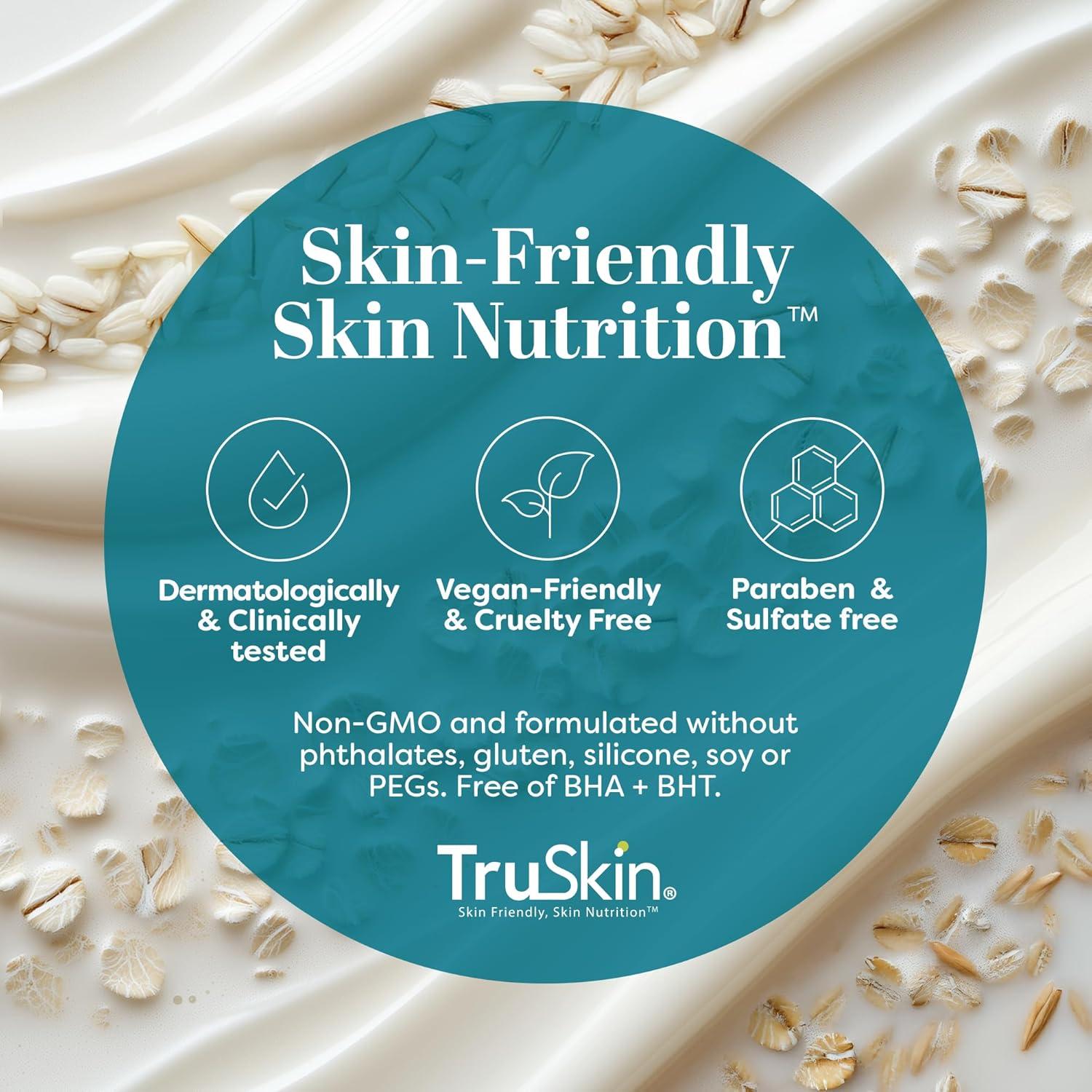 image:imageTruSkin Soothing Cleansing Milk Gentle Facial Cleanser with Rice amp Oat Milk Hyaluronic Acid Removes MakeUp Without Stripping Sensitive SkinCleansing Milk