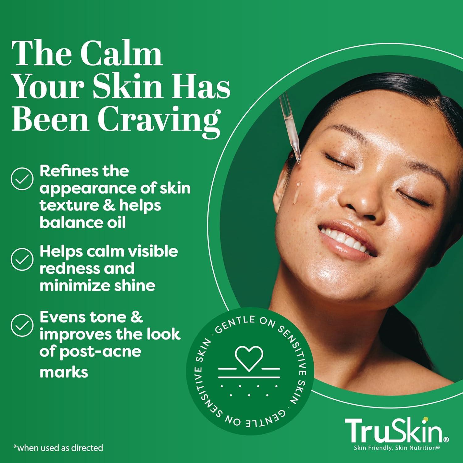 image:imageTruSkin Tea Tree Oil Acne Treatment Serum for Face Salicylic Acid Niacinamide Vitamin C amp Retinol Clarifying Super Facial Serum for AcneProne Skin amp Pores 2 Oz1 Fl Oz Pack of 1
