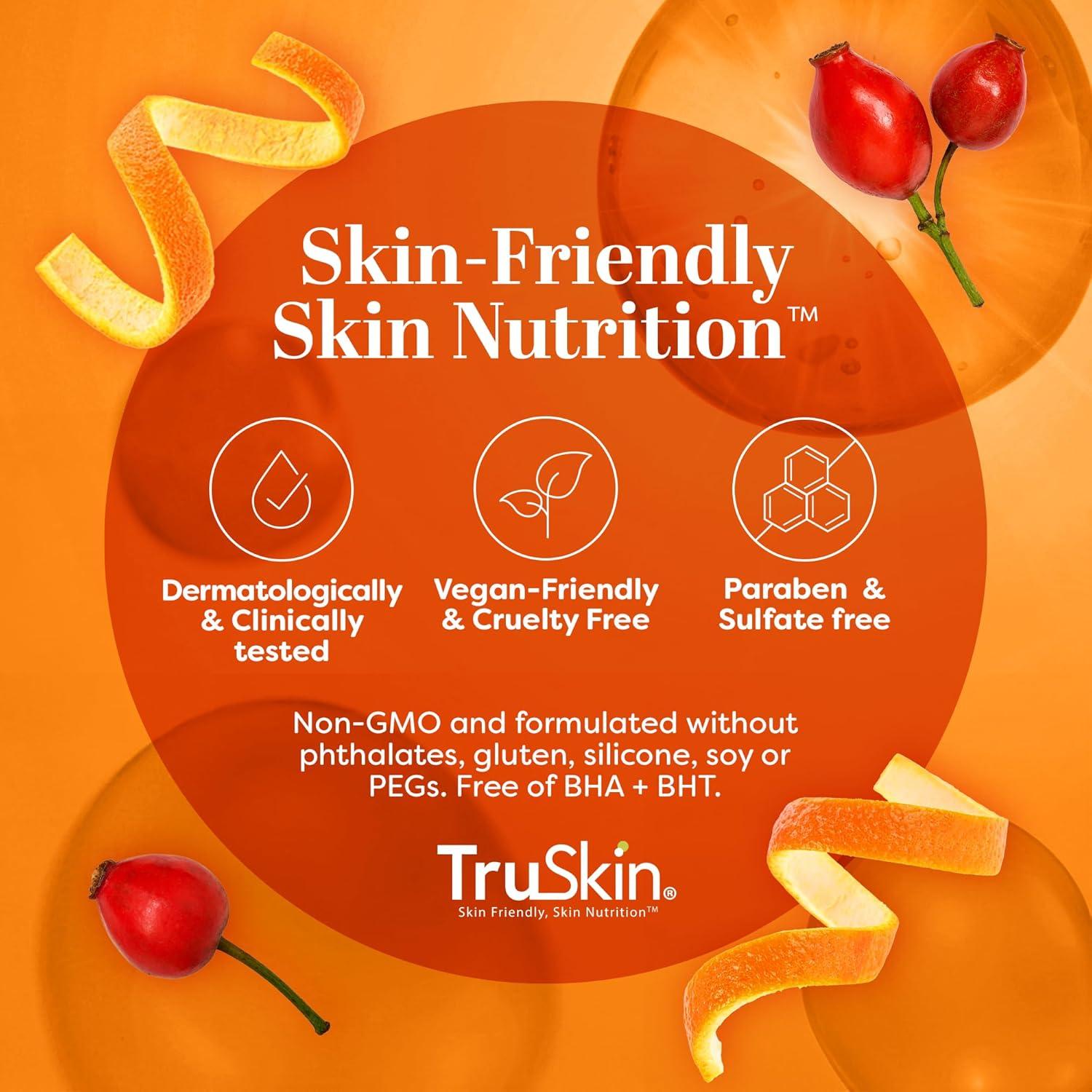 image:imageTruSkin Vitamin C Cleanser for Face Brightening Face Wash with Vitamins C amp E Rosehip Oil Aloe Vera and MSM Deep Clean and Refresh for Radiant HealthyLooking Skin 4 fl oz4 Fl Oz Pack of 1