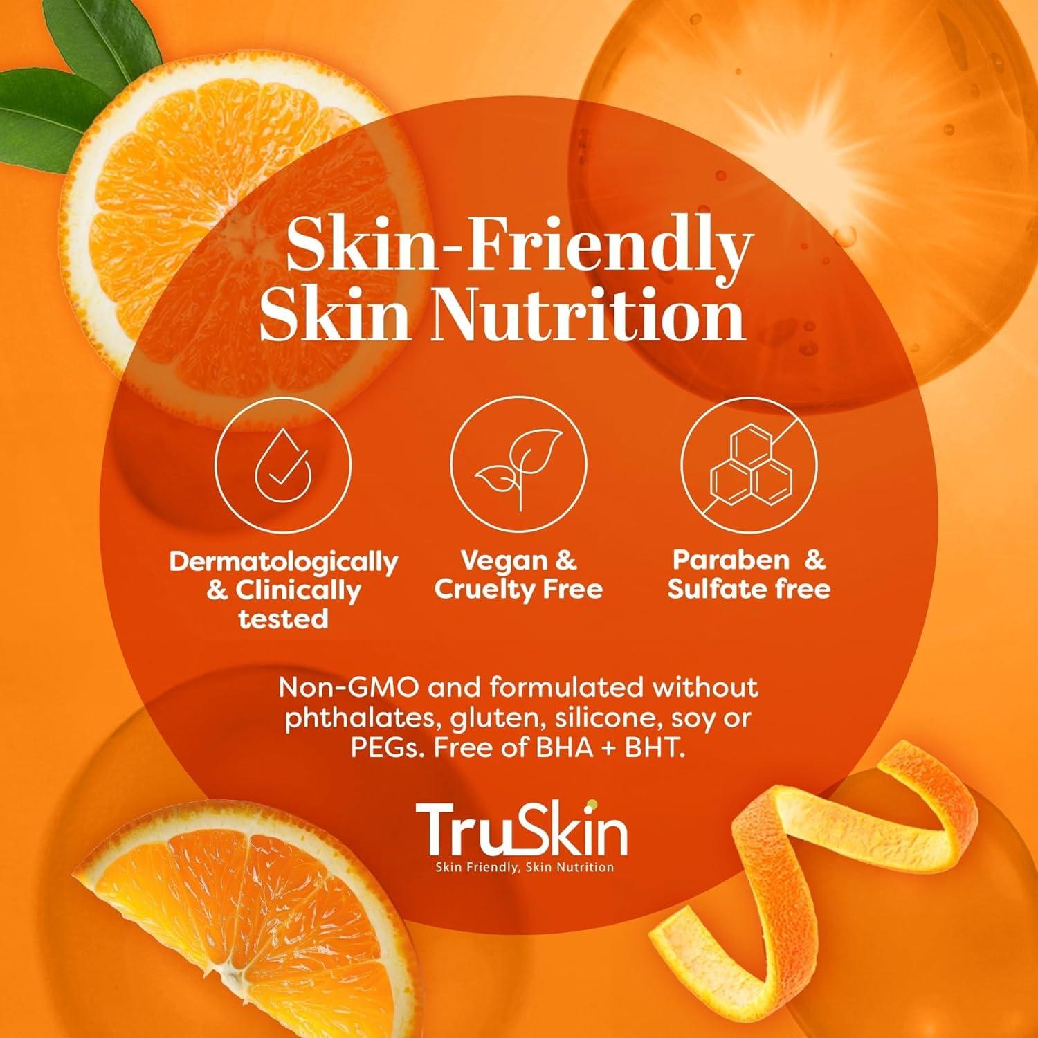 image:imageTruSkin Vitamin C Serum for Face Anti Aging Face Serum with Hyaluronic Acid amp Vitamin E Brightening Formula for Improving Appearance of Dark Spots Fine Lines amp Wrinkles All Skin Types 1 fl oz2 Fl Oz Pack of 1