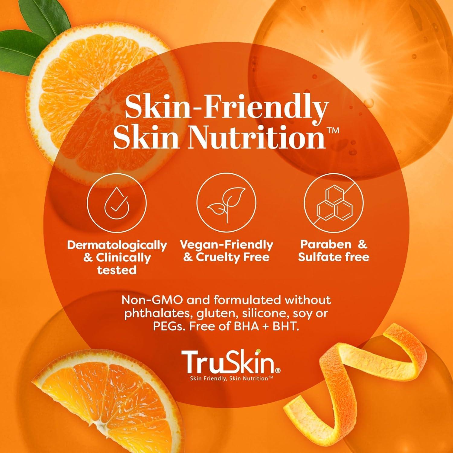 image:imageTruSkin Vitamin C Serum for Face Anti Aging Face Serum with Hyaluronic Acid amp Vitamin E Brightening Formula for Improving Appearance of Dark Spots Fine Lines amp Wrinkles All Skin Types 1 fl oz1 Fl Oz Pack of 1