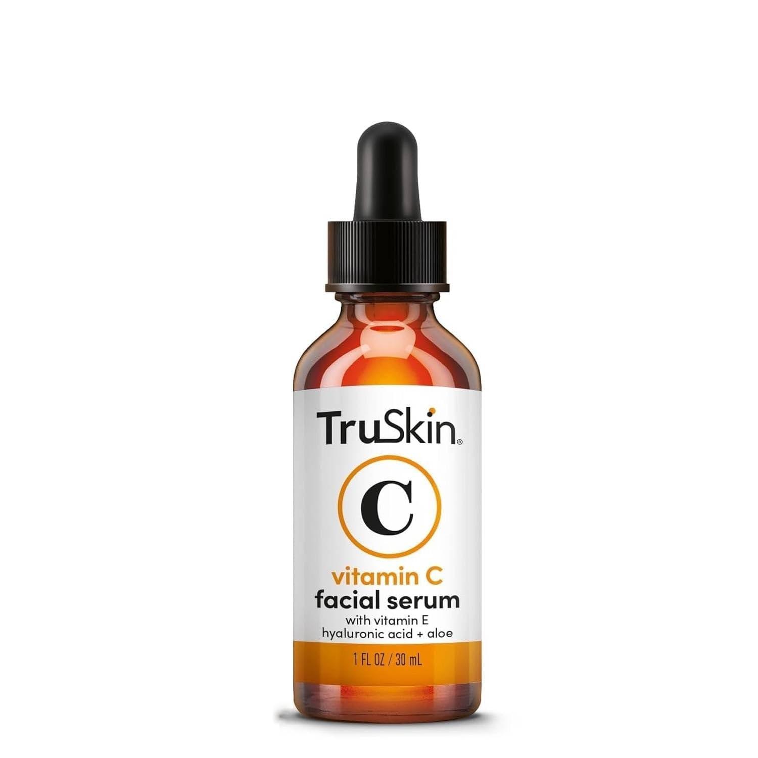 image:imageTruSkin Vitamin C Serum for Face Anti Aging Face Serum with Hyaluronic Acid amp Vitamin E Brightening Formula for Improving Appearance of Dark Spots Fine Lines amp Wrinkles All Skin Types 1 fl oz1 Fl Oz Pack of 1
