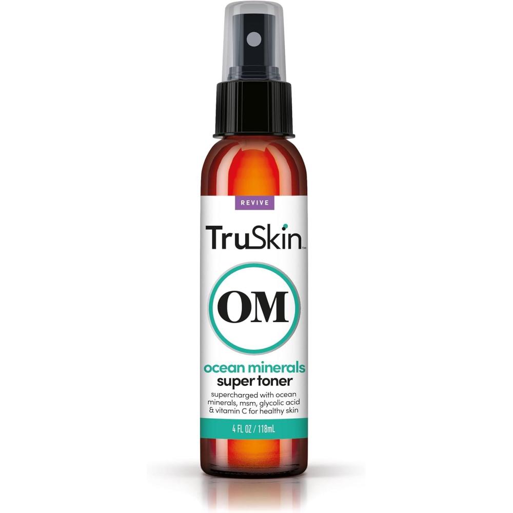 image:imageTruSkin Daily Facial Super Toner for All Skin Types with Glycolic Acid Vitamin C Ocean Minerals and Organic Anti Aging Ingredients 4 fl oz