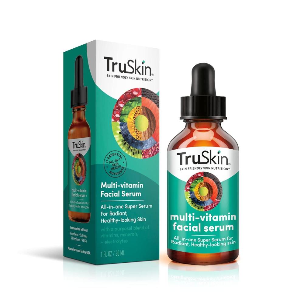 image:imageTruSkin Facial Serum with 11 PlantDerived Vitamins amp Minerals for Radiant HealthyLooking Skin Powerful Antioxidants and Nourishing Vitamins for Skin Nutrition 1 fl oz