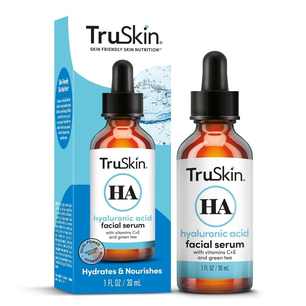 image:imageTruSkin Hyaluronic Acid Serum for Face 7 UltraHydrating Ingredients Moisturizing amp Plumping Facial Serum for Smooth HealthyLooking Skin 2 Fl Oz1 Fl Oz Pack of 1