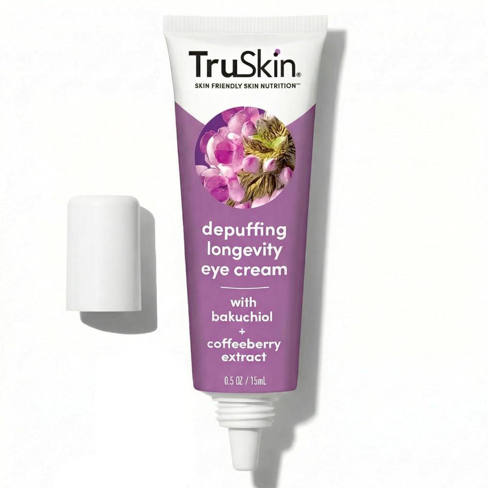 image:imageTruSkin Longevity Eye Cream Caffeine Eye Cream with Bakuchiol Lingonberry Stem Cells amp Green Coffee Bean Healthy Aging Gentle Retinol Alternative Puffiness Dark Circles 05 fl oz