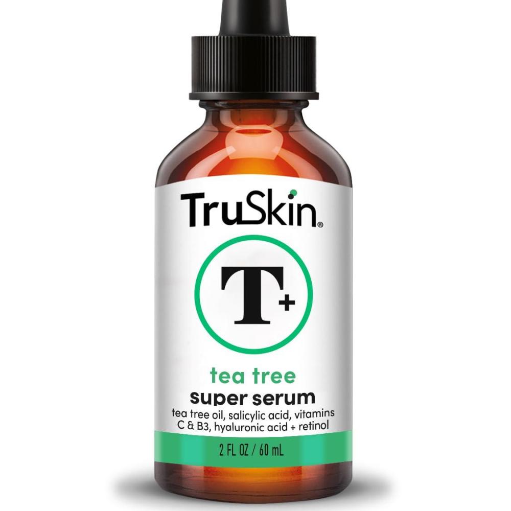 image:imageTruSkin Tea Tree Oil Acne Treatment Serum for Face Salicylic Acid Niacinamide Vitamin C amp Retinol Clarifying Super Facial Serum for AcneProne Skin amp Pores 2 Oz2 Ounce Pack of 1