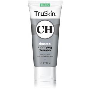 TruSkin Charcoal Cleanser – Facial Cleanser with Activated Charcoal, Reishi Mushroom and Ylang Ylang Blossom – Skin Care Made to Balance, Detoxify, and Cleanse Deeply for Overall Skin Health, 4 fl oz