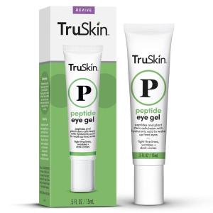 TruSkin Peptide Eye Gel – Improve Look of Dark Circles & Lines for Brighter-Looking Eye Area – Under Eye Care with Peptides, Plant Stem Cells, Hyaluronic Acid – Wake Up Tired Eyes, 0.5 fl oz(0.5 Fl Oz (Pack of 1))