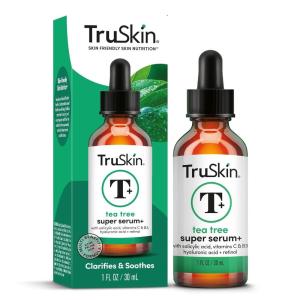 TruSkin Tea Tree Oil Acne Treatment Serum for Face – Salicylic Acid, Niacinamide, Vitamin C & Retinol – Clarifying Super Facial Serum for Acne-Prone Skin & Pores, 2 Oz(1 Fl Oz (Pack of 1))