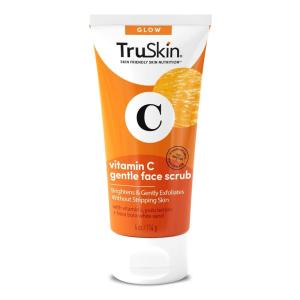 TruSkin Vitamin C Gentle Face Scrub – Brightening Daily Face Exfoliator for All Skin Types – Softens & Smooths Skin with Vitamin C, Yuzu Lemon, and Exfoliating Bora Bora White Sand – 4 Fl. Oz