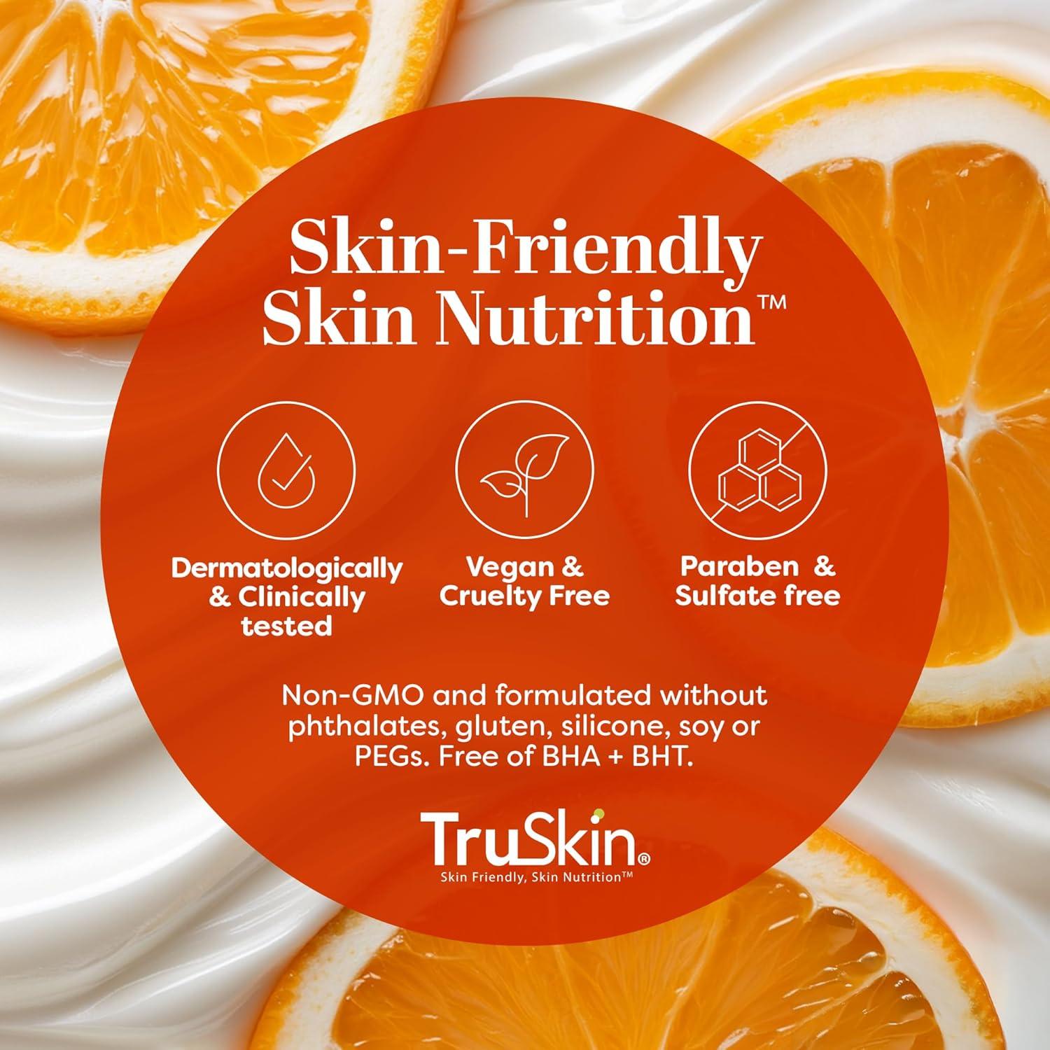 image:imageTruSkin Vitamin C Face Cream Brightening amp Hydrating Daily Moisturizer with Vitamin E B5 Jojoba Oil amp Green Tea Smooth RadiantLooking Skin 2 Fl Oz2 Fl Oz Pack of 1