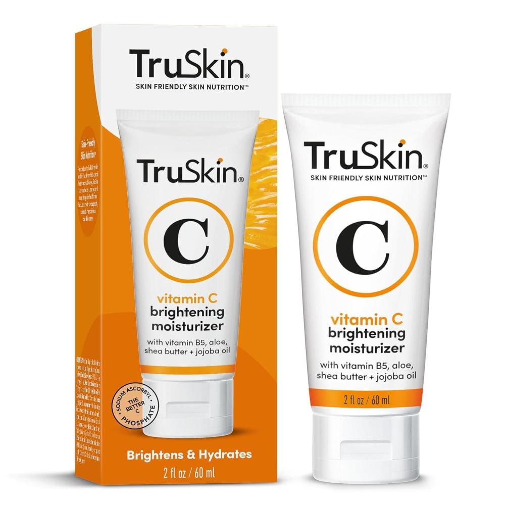 image:imageTruSkin Vitamin C Face Cream Brightening amp Hydrating Daily Moisturizer with Vitamin E B5 Jojoba Oil amp Green Tea Smooth RadiantLooking Skin 2 Fl Oz2 Fl Oz Pack of 1