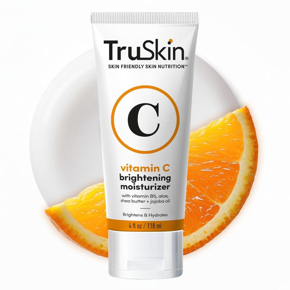image:imageTruSkin Vitamin C Face Cream Brightening amp Hydrating Daily Moisturizer with Vitamin E B5 Jojoba Oil amp Green Tea Smooth RadiantLooking Skin 2 Fl Oz4 Fl Oz Pack of 1
